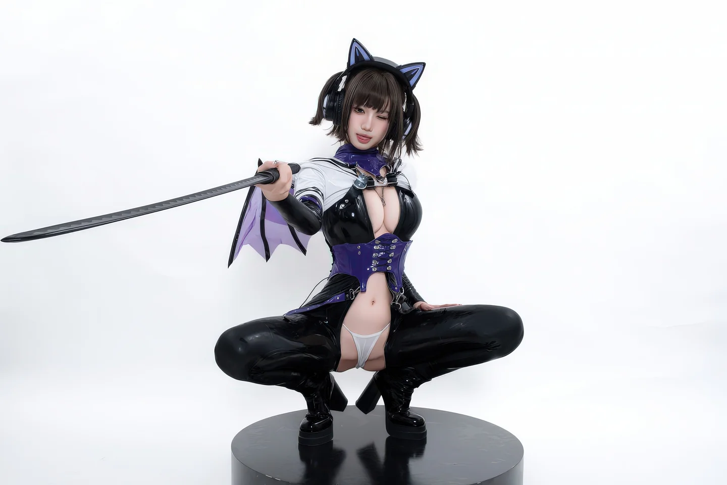 柒柒要乖哦 - No.066 白棚胶衣 [78P-231MB] tg@simisebaisi 【丝足阁】060.webp